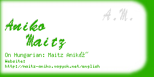 aniko maitz business card